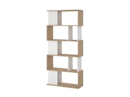 ebuy24 Maze wandkast okkernoot decor wit.