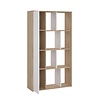 ebuy24 Maze wandkast 1 deur okkernoot decor wit hoog glans.