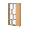 ebuy24 Maze wandkast 1 deur okkernoot decor wit hoog glans.