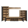 ebuy24 Tyler wandkast systeem eik decor, grijs.