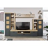 ebuy24 Tyler wandkast systeem eik decor, grijs.