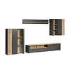 ebuy24 Esteban wandkast systeem eik decor, grijs.