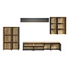 ebuy24 Esteban wandkast systeem eik decor, grijs.