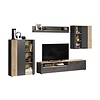 ebuy24 Esteban wandkast systeem eik decor, grijs.