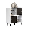 ebuy24 Evolution wandkast 2 deuren, 4 planken wit, zwart.