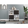 ebuy24 Evolution wandkast 2 deuren, 4 planken wit, zwart.