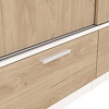 ebuy24 Line kledingkast 2 deuren 2 laden okkernoot decor wit.