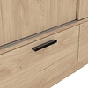 ebuy24 Line kledingkast 2 deuren 2 laden okkernoot decor.