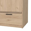 ebuy24 Line kledingkast 2 deuren 2 laden okkernoot decor.