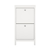 ebuy24 Madrid schoenenkast 2 kleppen wit.