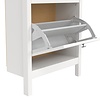 ebuy24 Madrid schoenenkast 2 kleppen wit.