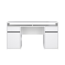 ebuy24 FunctionPlus bureau 2 deuren 2 laden wit hoog glans.