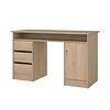 ebuy24 FunctionPlus bureau met slot 1 deur 3 laden okkernoot decor.