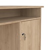 ebuy24 FunctionPlus bureau met slot 1 deur 3 laden okkernoot decor.