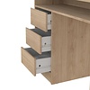 ebuy24 FunctionPlus bureau met slot 1 deur 3 laden okkernoot decor.