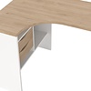 ebuy24 FunctionPlus bureau hoek 3 planken 2 laden okkernoot decor wit.