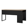 ebuy24 FunctionPlus bureau hoek 3 planken 2 laden okkernoot decor zwart mat.