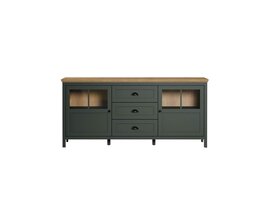 ebuy24 Stanton dressoir groen, eik decor.