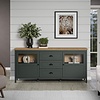 ebuy24 Stanton dressoir groen, eik decor.