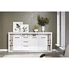 ebuy24 GwendolynRock dressoir 3 deuren, 3 laden, planken wit hoog glans.