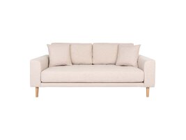 ebuy24 Lido bank 2,5 persoons met 2 kussens zandkleurig.