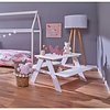 ebuy24 Henning eethoek tafel en bankstel kinderen binnenshuis wit.