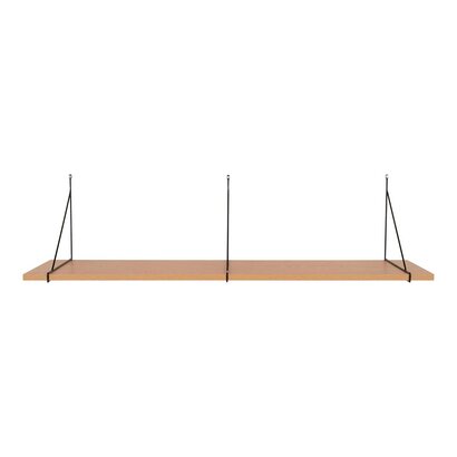 ebuy24 Chiba wandplank es fineer,zwart.