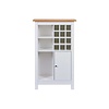 ebuy24 Julina wandkast wijnrek, 1 deur, 3 open planken, 12 ruimte voor wijn wit,eik decor.