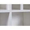 ebuy24 Julina wandkast wijnrek, 1 deur, 3 open planken, 12 ruimte voor wijn wit,eik decor.