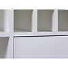 ebuy24 Julina wandkast wijnrek, 1 deur, 3 open planken, 12 ruimte voor wijn wit,eik decor.