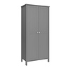 ebuy24 Tromsø kledingkast 2 deuren grijs.