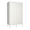 ebuy24 Softline kledingkast 4 schuifdeuren wit.