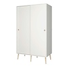 ebuy24 Softline kledingkast 4 schuifdeuren wit.