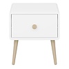 ebuy24 Gaia nachtkastje 2 st met 1 lade wit.