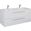 ebuy24 Budasi wastafel dubbele wastafel wit.