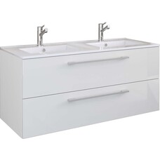 ebuy24 Budasi wastafel dubbele wastafel wit.