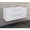 ebuy24 Budasi wastafel dubbele wastafel wit.