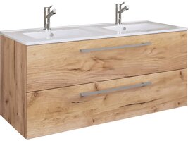 ebuy24 Budasi wastafel dubbele wastafel eik decor.