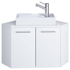 ebuy24 Vilosa wastafel hoek wit.
