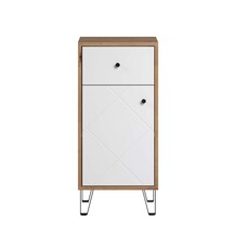 ebuy24 Touch badkamerkast wit mat, eik decor.