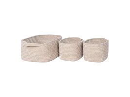 ebuy24 Teixo mand set van 3 stuks. beige.