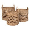 ebuy24 Balok mand set van 3 stuks. naturel,zwart.