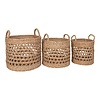 ebuy24 Balok mand set van 3 stuks. naturel,zwart.