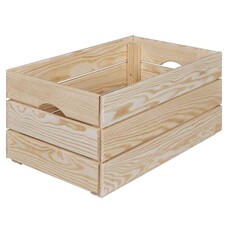 ebuy24 Valloni houten kist stapelbaar voor opslag 65x23x31cm naturel.