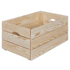 ebuy24 Valloni houten kist stapelbaar voor opslag 51x23x31cm naturel.