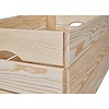 ebuy24 Valloni houten kist stapelbaar voor opslag 51x23x31cm naturel.