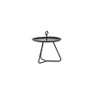 ebuy24 Pamplona tuintafel bijzettafel Ø40 zwart.