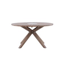 ebuy24 Rosario tuintafel Ø140 bruin.