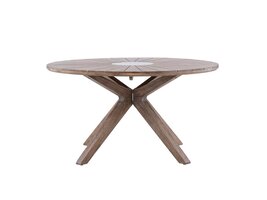 ebuy24 Rosario tuintafel Ø140 bruin.