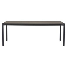 ebuy24 Bo tuintafel 104x204cm zwart,grijs,steen decor.